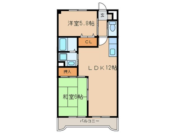 コンフォ－ル高蔵寺の物件間取画像